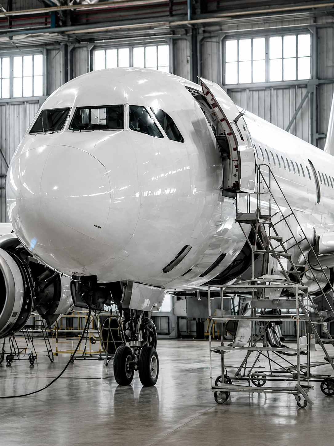 Aerospace aircraft maintenance hangar 3D printing automation