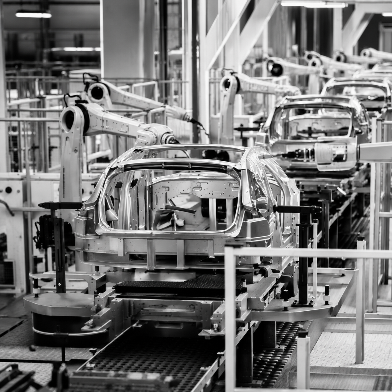 Automotive assembly line industrial machinery 3D printing automation